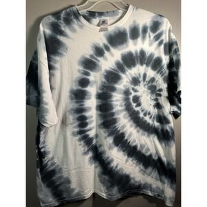 Men's Blue Grey Tye Dye TSHIRT Size 2XL